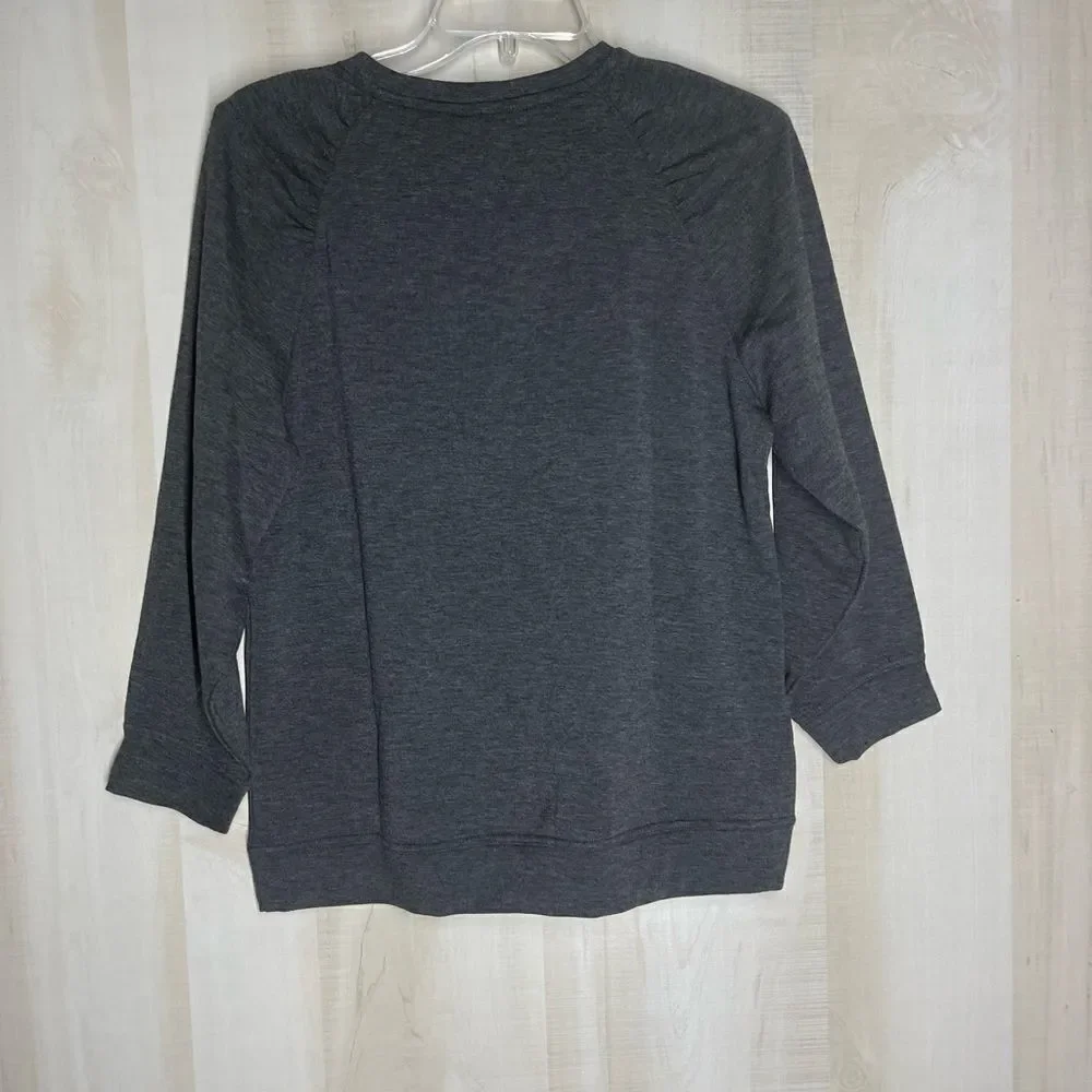 CATO new without‎ tags gray Baby it’s cold outside Holiday sweatshirt, size XS - Picture 13 of 16